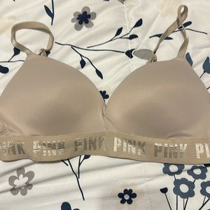Pink wireless bra